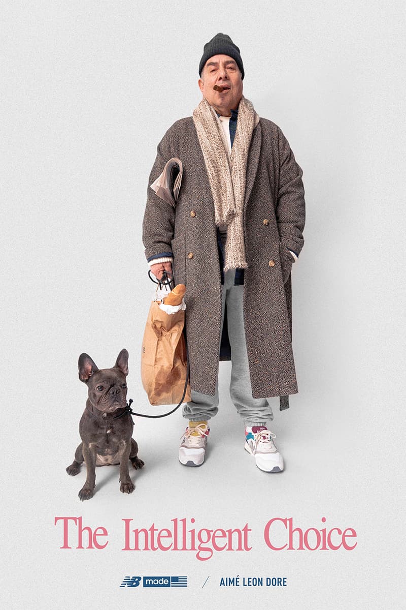 aime leon dore new balance sneaker collaboration footwear 2019 When the going gets tough the tough get going"  intelligent choice dog french bulldog