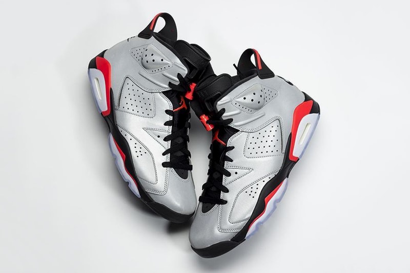 Nike Air Jordan brand 6 Retro Reflective 3M Infrared Black Silver CI4072-001 Release red high infra 