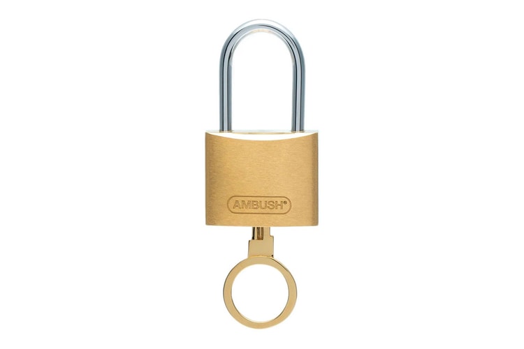 AMBUSH Keeps You Locked With Gold-Toned Padlock Keyring