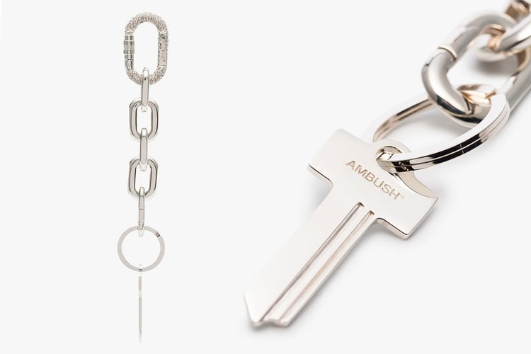 AMBUSH Drops Iced-Out Metallic Crystal Embellished Keyring