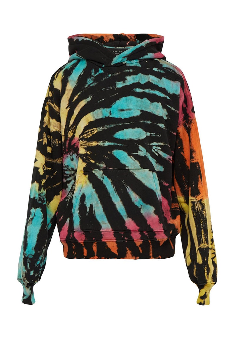 amiri tie dye ss19 spring summer 2019 collection hoodie pattern j cole wore buy release date drop info color pattern nba all star game