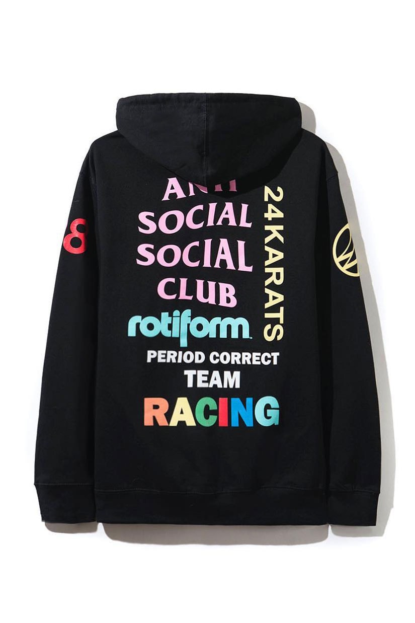 Hooded top with a text motif