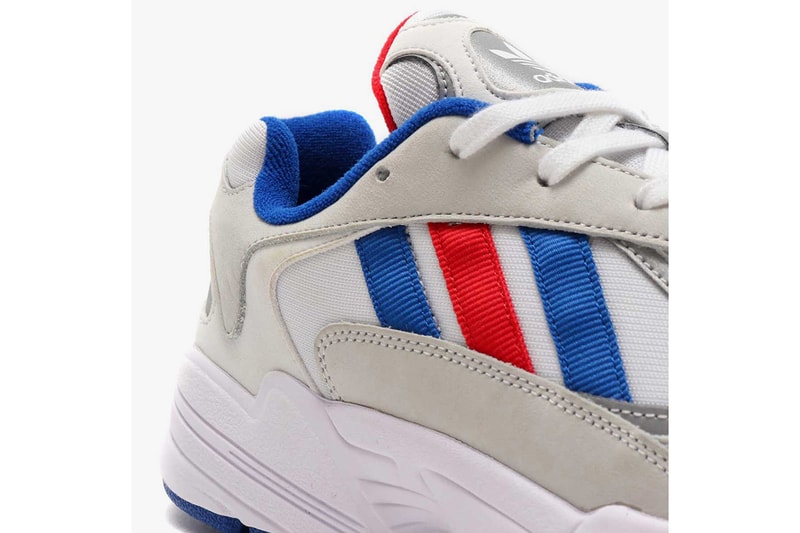 atmos adidas Yung 1 Barber Shop Falcon Dorf Red White Blue Silver Japanese Retailer Three Stripes OG Chunky Shoe Silhouette Release Information March 16 Drop Date