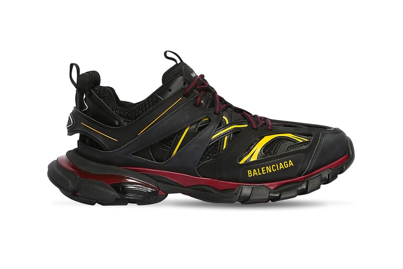 Balenciaga Track Trainers Black Yellow Release Red