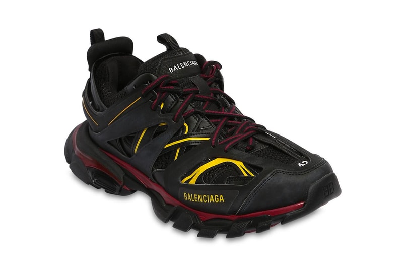 Balenciaga Track Trainers Black Yellow Release Red