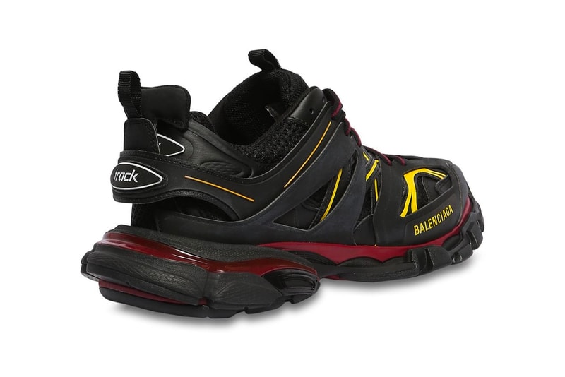 Balenciaga Track Trainers Black Yellow Release Red