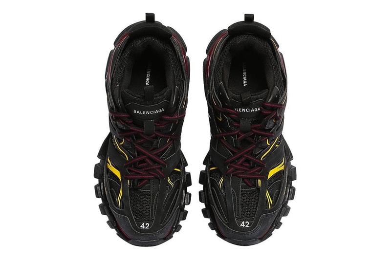Balenciaga Track Trainers Black Yellow Release Red