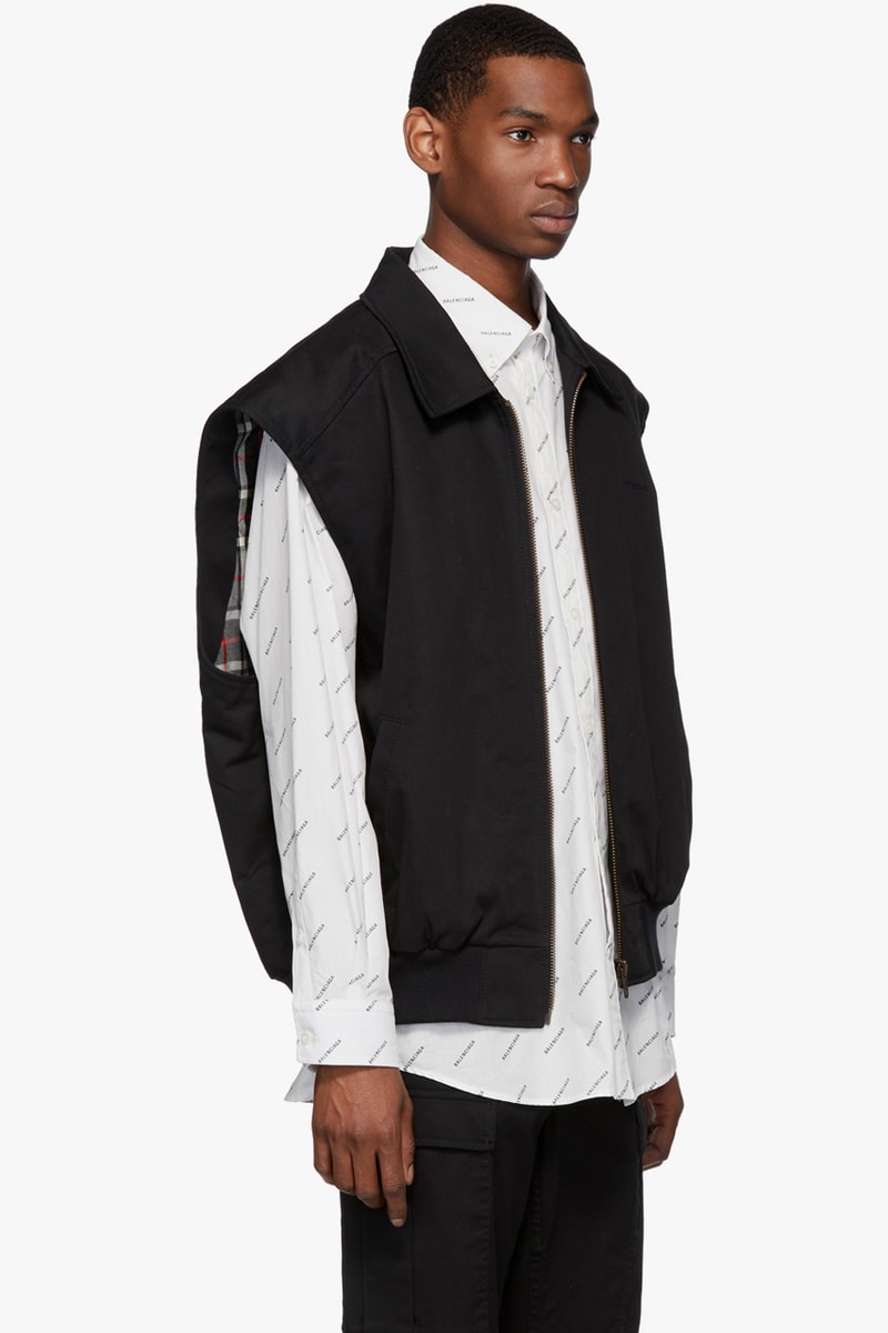 balenciaga twin set jacket black navy release ssense