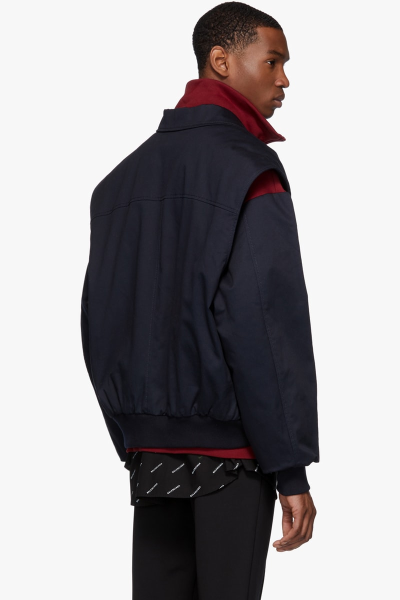 balenciaga twin set jacket black navy release ssense