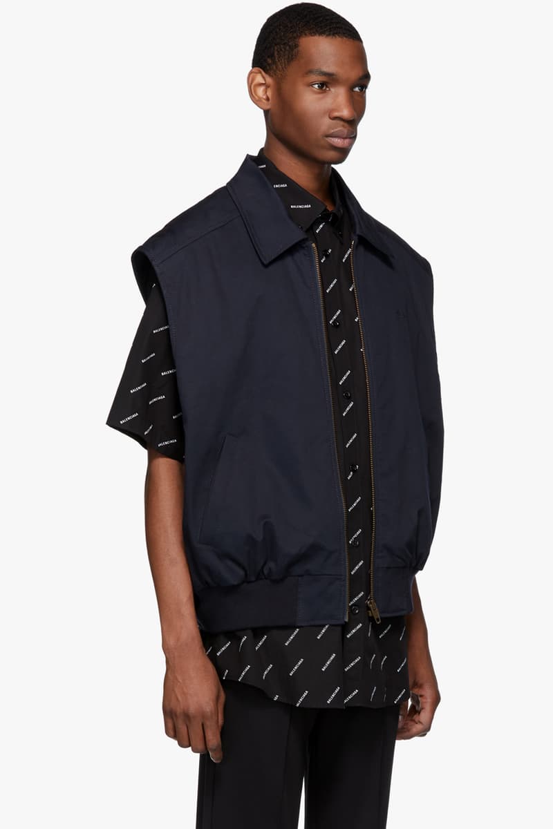 balenciaga twin set jacket black navy release ssense