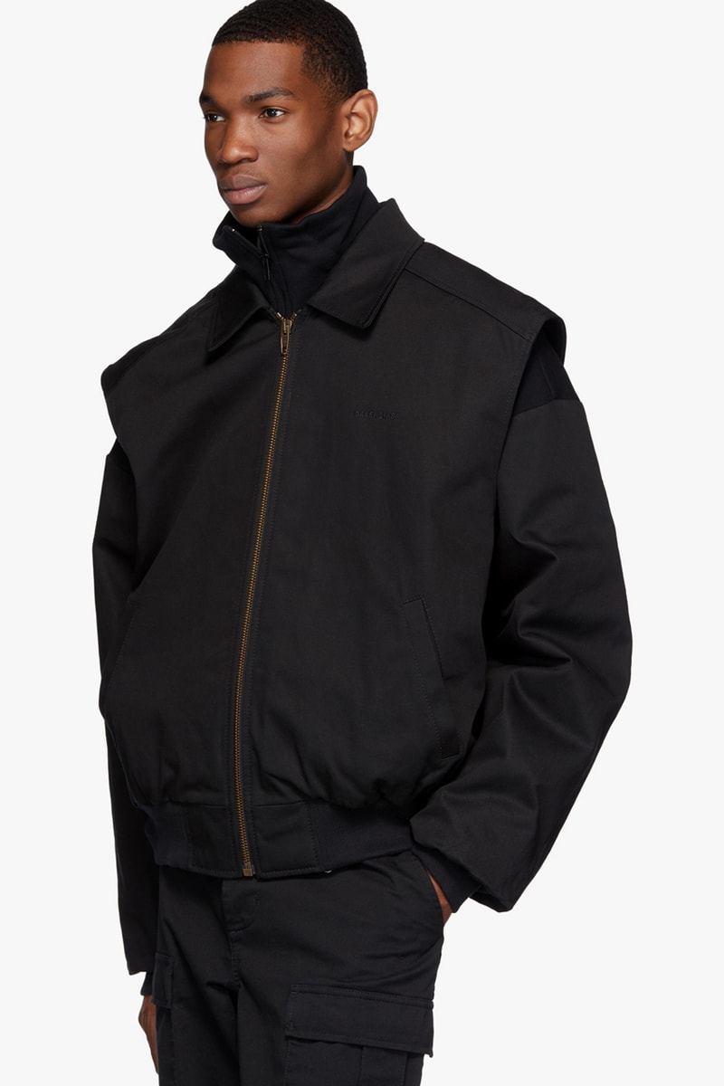 balenciaga twin set jacket black navy release ssense