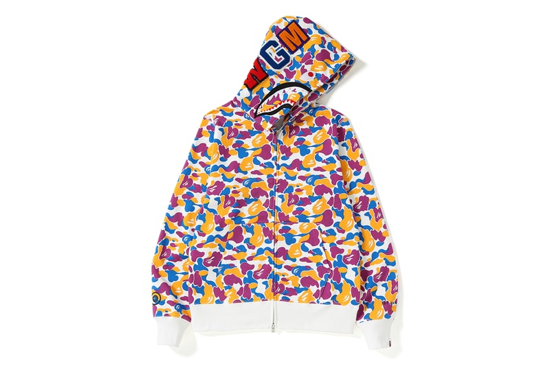 BAPE LA Los Angeles A Bathing Ape Shark Zip Hoodie Print ABC Camo Anniversary Collection Release Date Drop Information T shirts Jet Caps Headband bucket hat shorts exclusive limited edition online instore 
