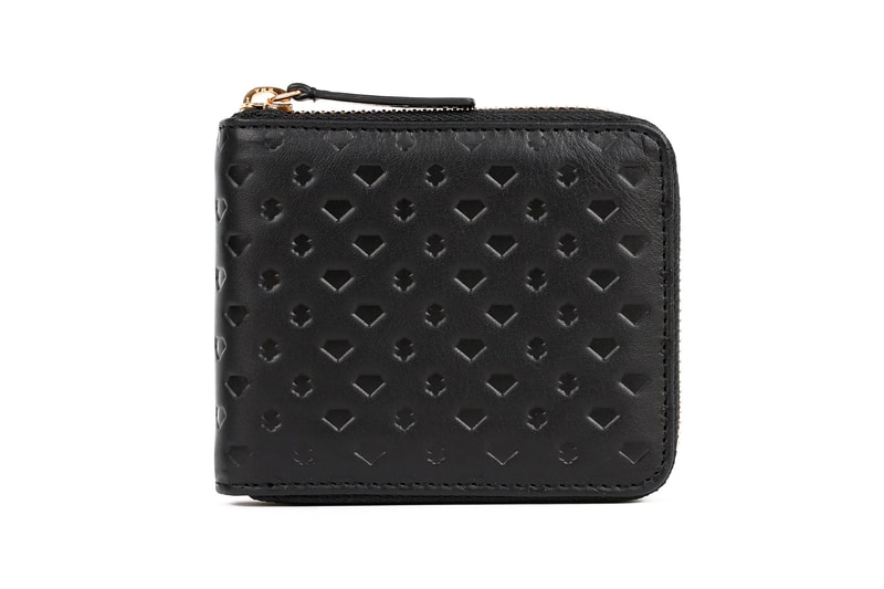 Billionaire Boys Club EU SS19 Leather Accessories wallet card holder leather gold black diamond debossed