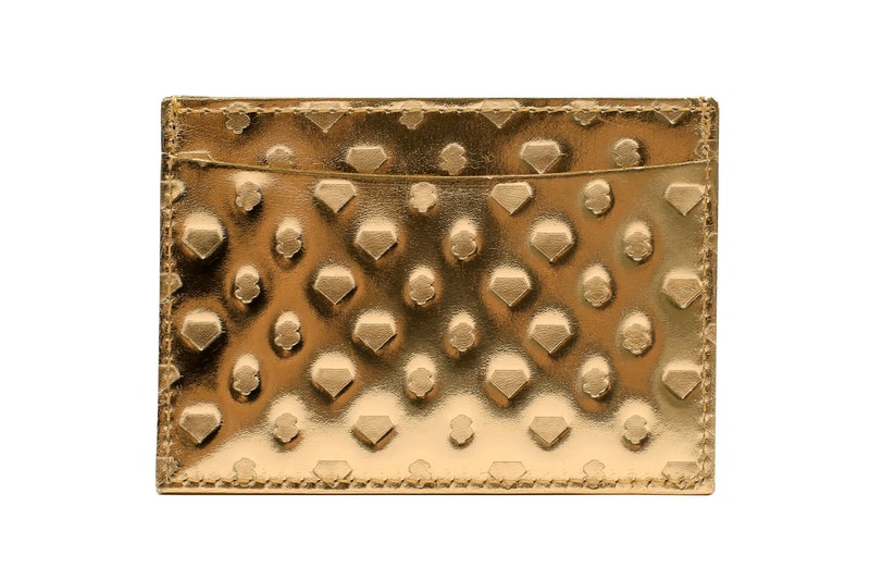 Billionaire Boys Club EU SS19 Leather Accessories wallet card holder leather gold black diamond debossed