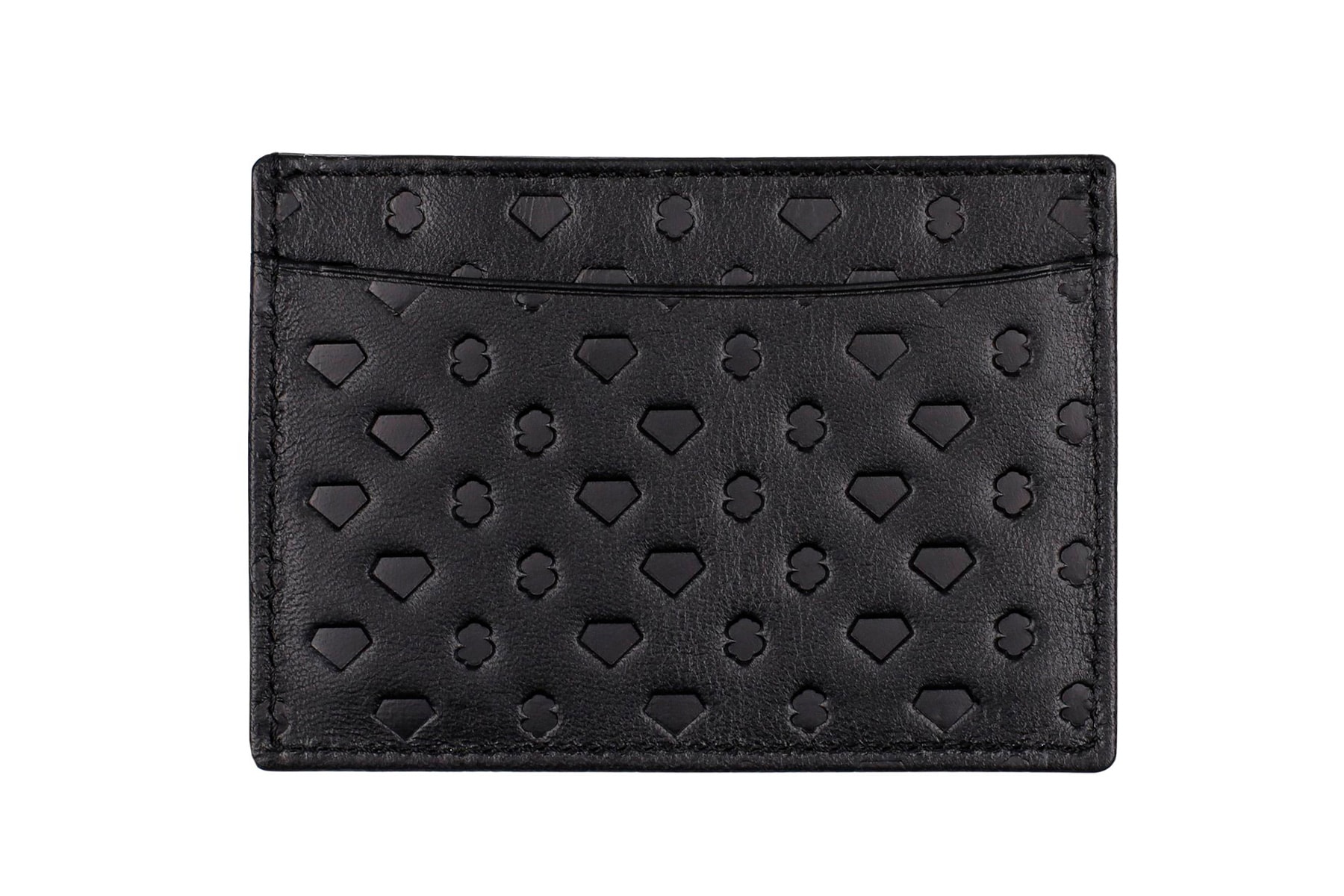 Billionaire Boys Club EU SS19 Leather Accessories wallet card holder leather gold black diamond debossed
