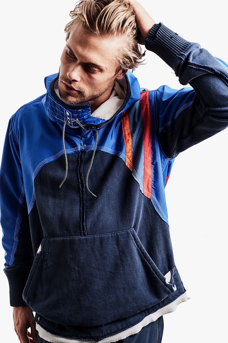 Birdwell Greg Lauren Capsule Collection Spring Summer 2019 SS19 50/50 Split Clothing Jackets Denim Trucker Sweatpants track pants shirt robe 