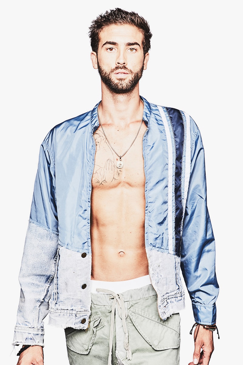 Birdwell Greg Lauren Capsule Collection Spring Summer 2019 SS19 50/50 Split Clothing Jackets Denim Trucker Sweatpants track pants shirt robe 