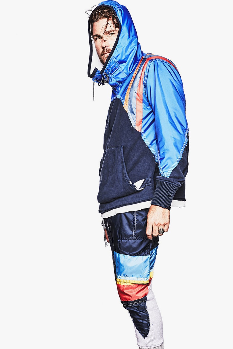 Birdwell Greg Lauren Capsule Collection Spring Summer 2019 SS19 50/50 Split Clothing Jackets Denim Trucker Sweatpants track pants shirt robe 