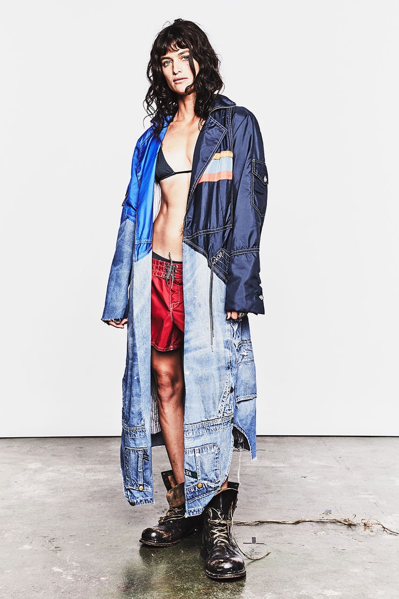 Birdwell Greg Lauren Capsule Collection Spring Summer 2019 SS19 50/50 Split Clothing Jackets Denim Trucker Sweatpants track pants shirt robe 