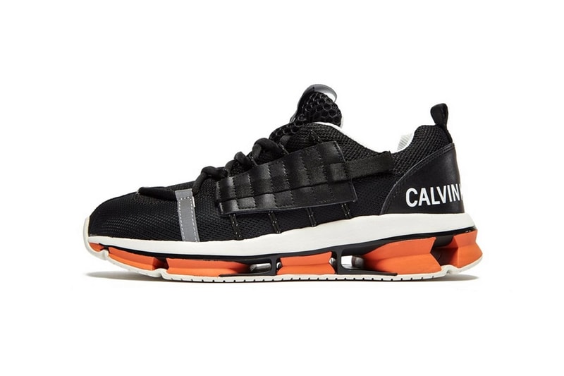 calvin klein jeans lex sneaker trainer black orange colorway release
