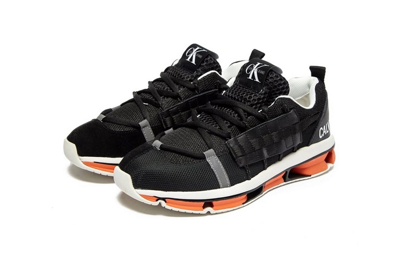 calvin klein jeans lex sneaker trainer black orange colorway release