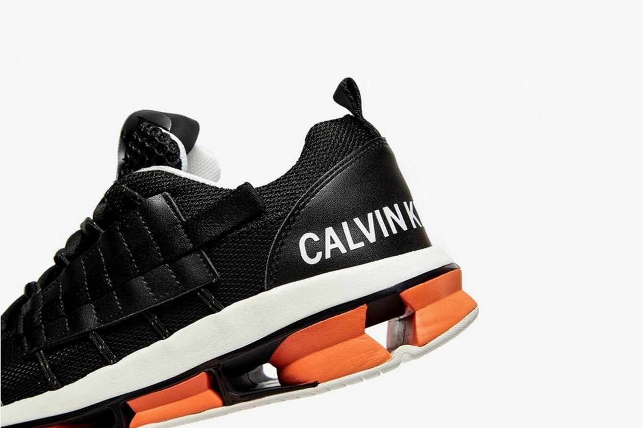calvin klein jeans lex sneaker trainer black orange colorway release