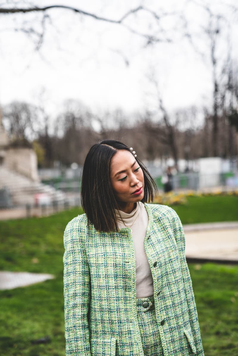 Chanel FW19 Paris Fashion Week Street Style runway collection fall winter 2019 karl lagerfeld guest attendee pfw 