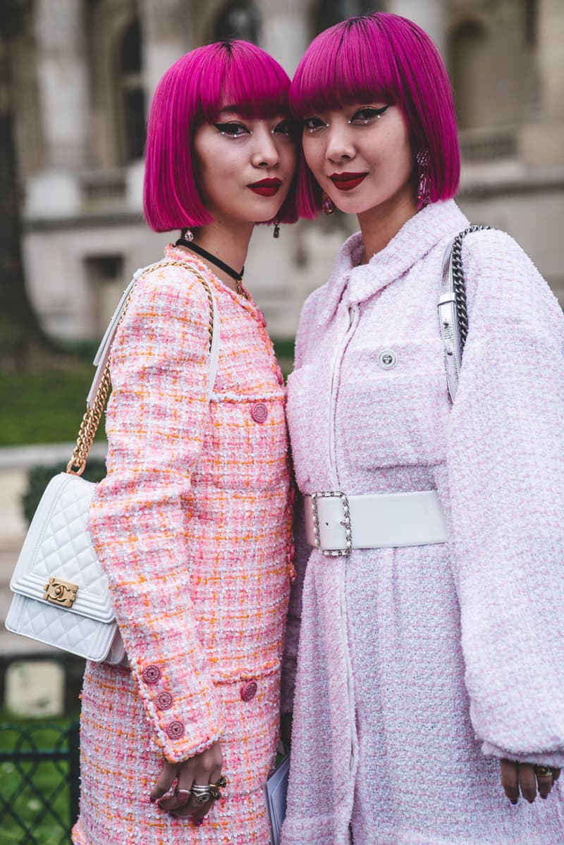 Chanel FW19 Paris Fashion Week Street Style runway collection fall winter 2019 karl lagerfeld guest attendee pfw 