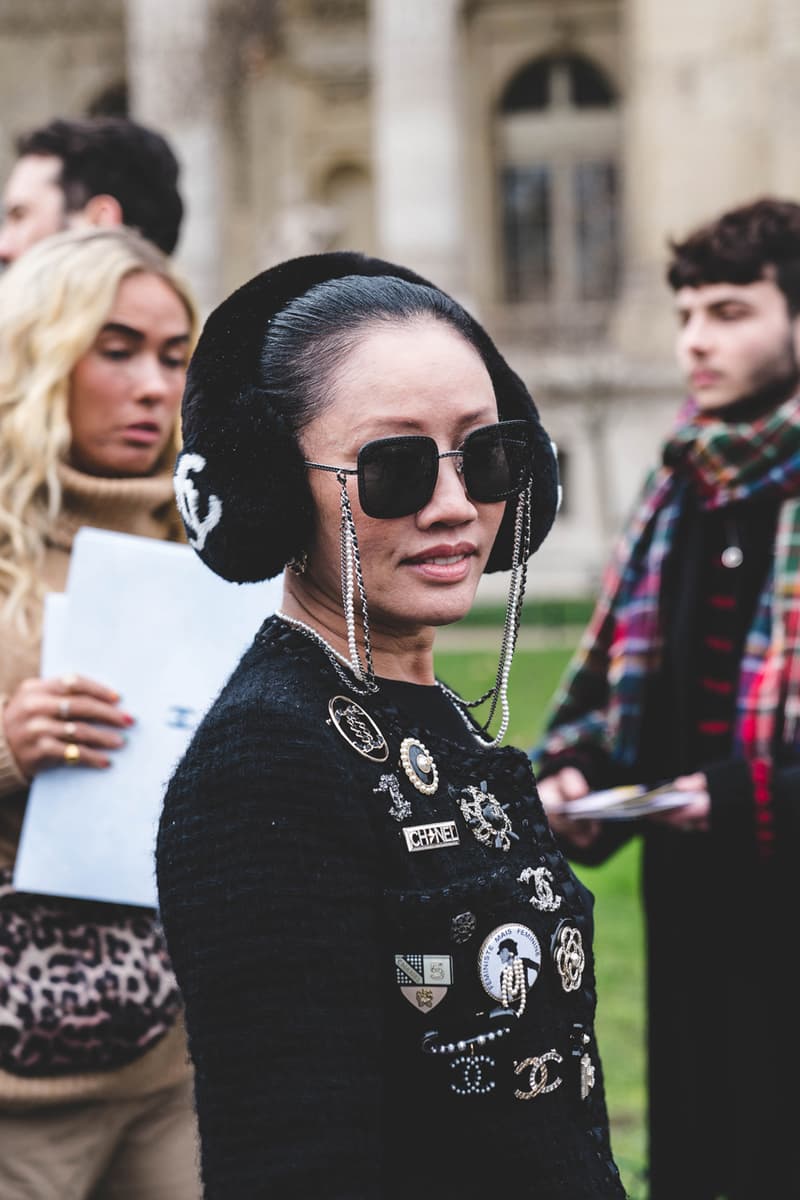 Chanel FW19 Paris Fashion Week Street Style runway collection fall winter 2019 karl lagerfeld guest attendee pfw 