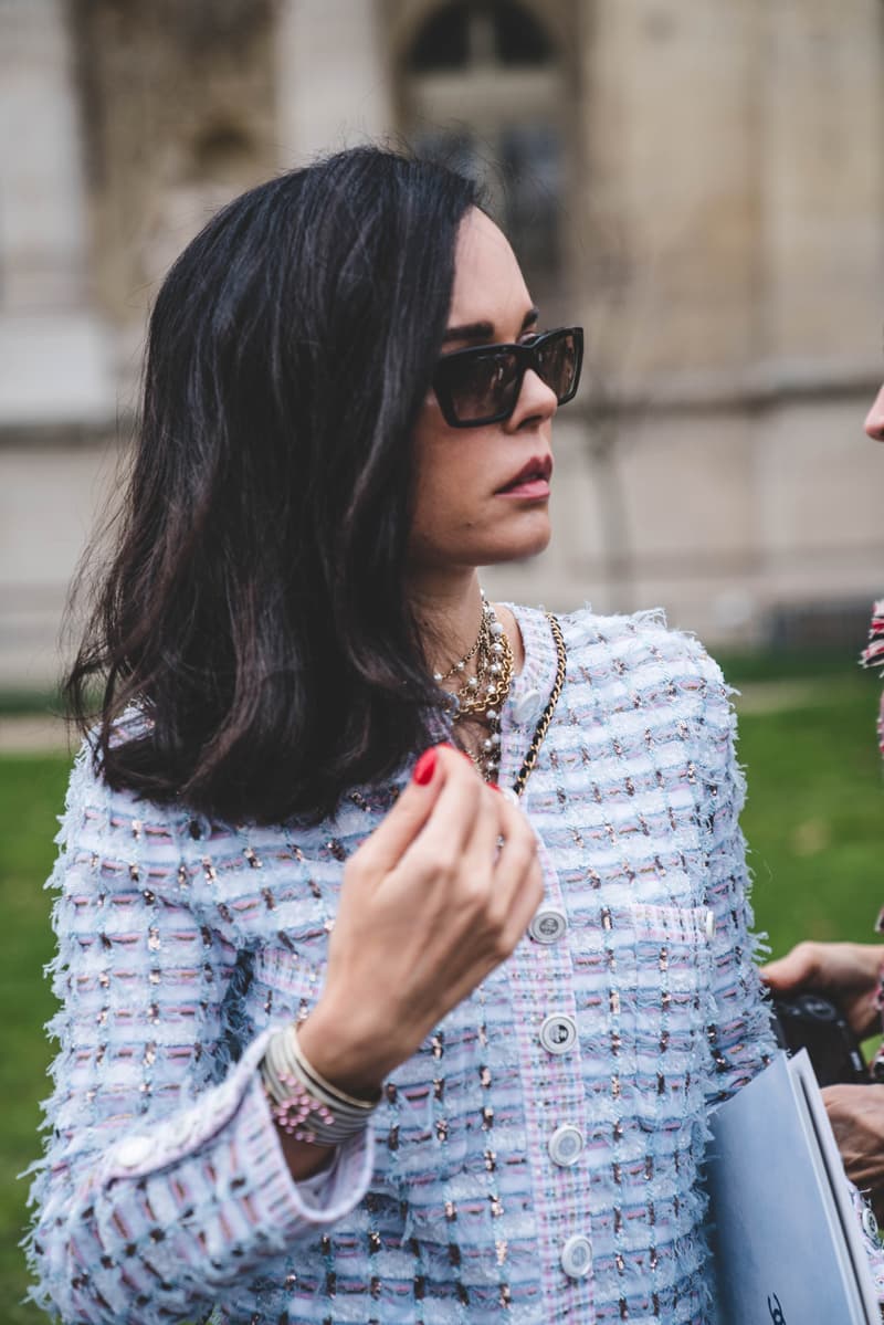 Chanel FW19 Paris Fashion Week Street Style runway collection fall winter 2019 karl lagerfeld guest attendee pfw 