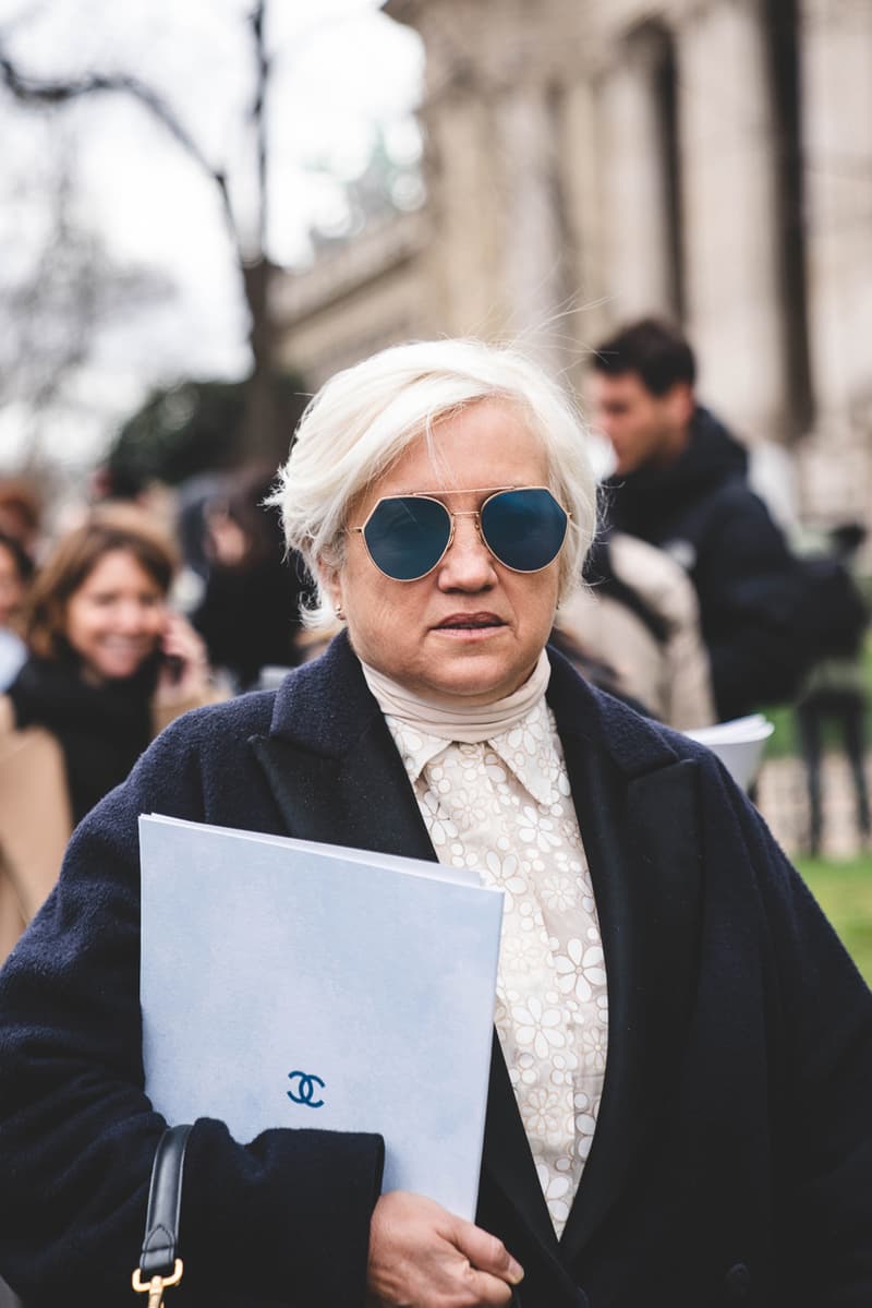 Chanel FW19 Paris Fashion Week Street Style runway collection fall winter 2019 karl lagerfeld guest attendee pfw 