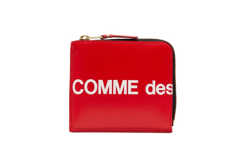 COMME des GARÇONS Red Black Logo Wallets Release info drop date I.T rei kawakubo dover street market CDG huge logo collection supreme 