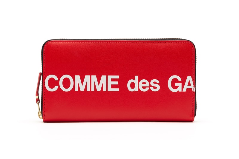 COMME des GARÇONS Red Black Logo Wallets Release info drop date I.T rei kawakubo dover street market CDG huge logo collection supreme 