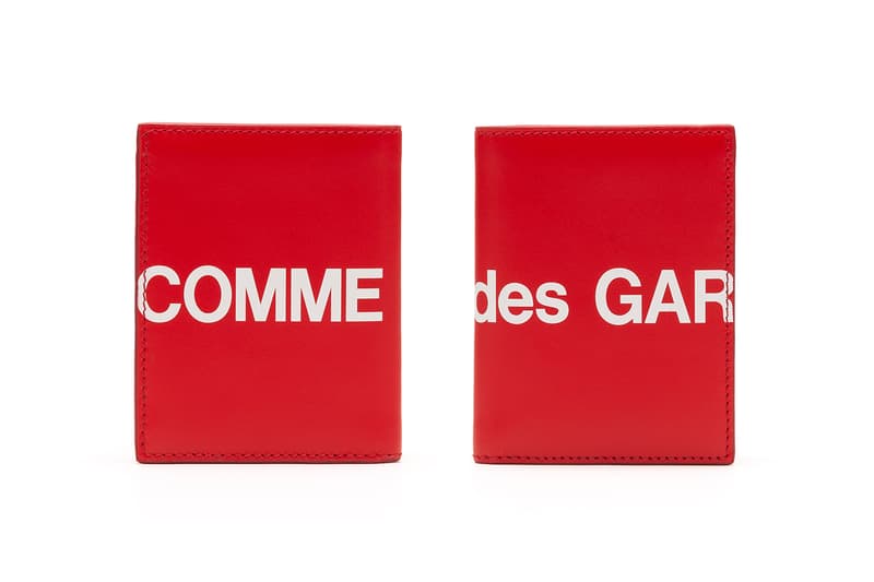 COMME des GARÇONS Red Black Logo Wallets Release info drop date I.T rei kawakubo dover street market CDG huge logo collection supreme 