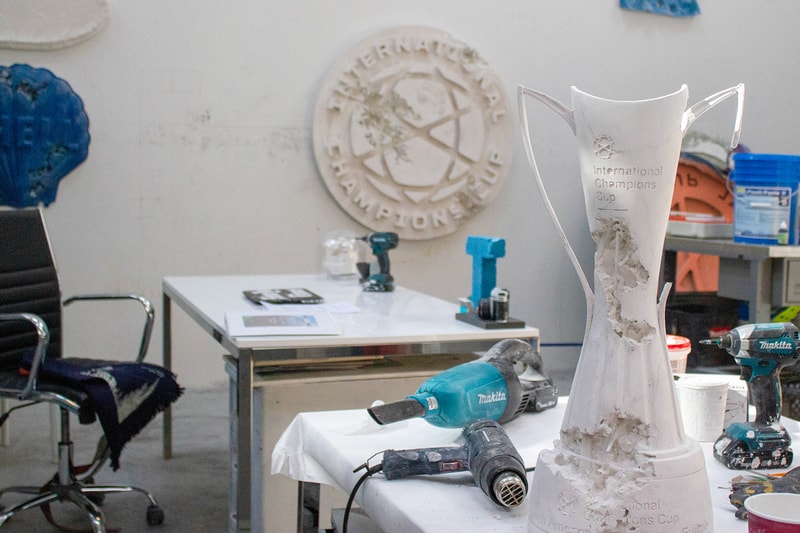 daniel arsham international champions cup collaboration tournament pop up snarkitecture cleats apparel capsule