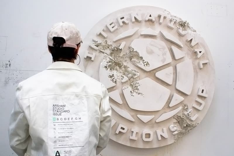 daniel arsham international champions cup collaboration tournament pop up snarkitecture cleats apparel capsule