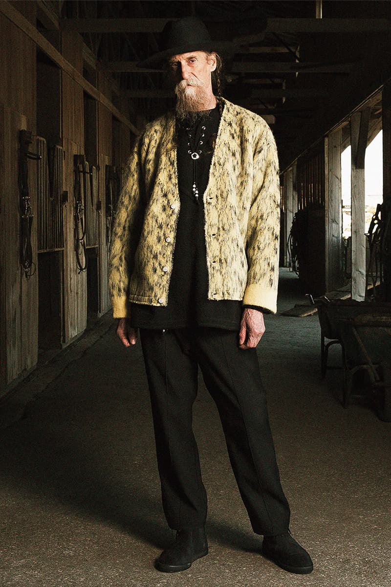 FACCIES Fall/Winter 2019 Collection Lookbook japan japanese americana wild wild west cowboy native american old dude model ponchos sweats outerwear trousers overcoats embroidery