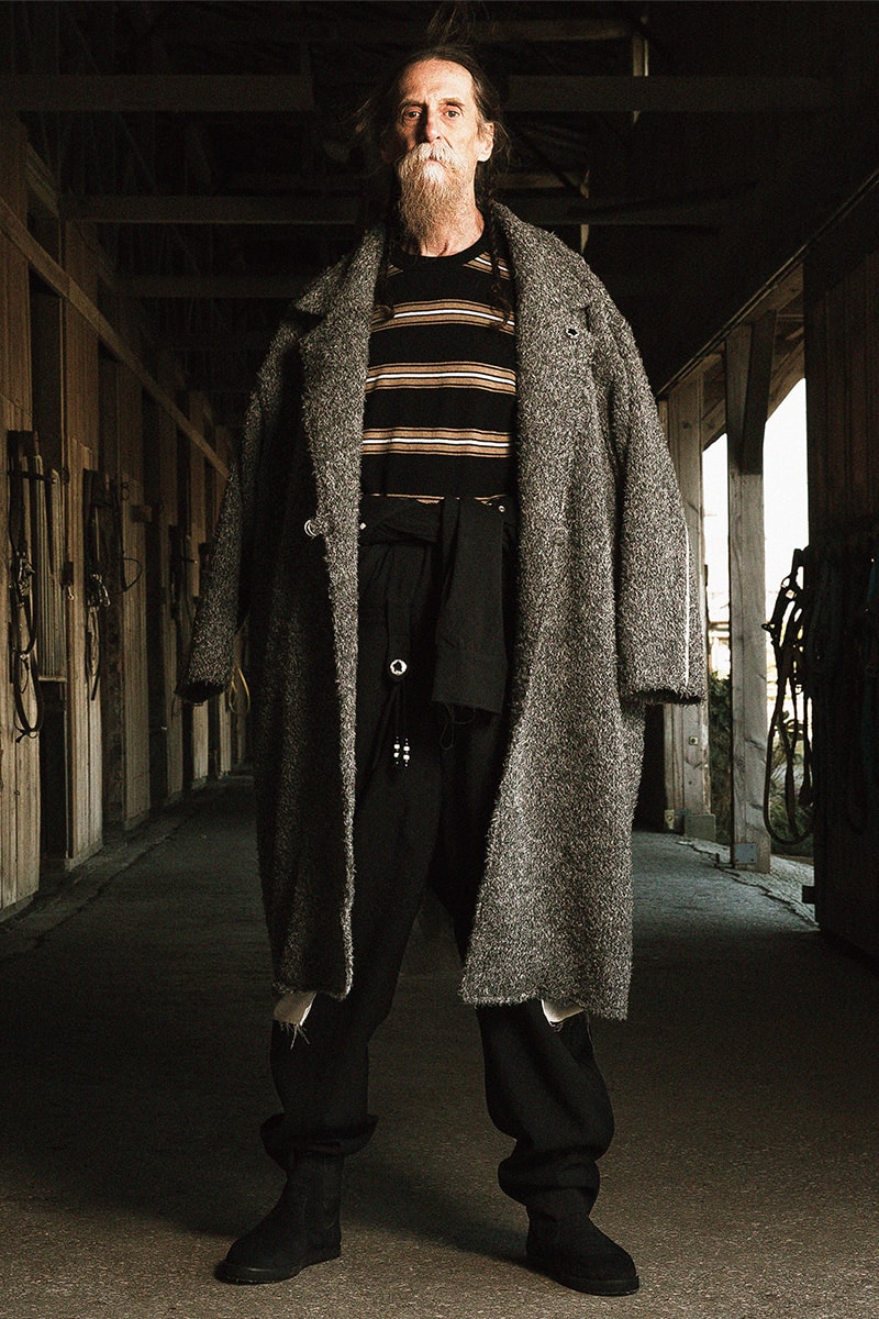 FACCIES Fall/Winter 2019 Collection Lookbook japan japanese americana wild wild west cowboy native american old dude model ponchos sweats outerwear trousers overcoats embroidery 