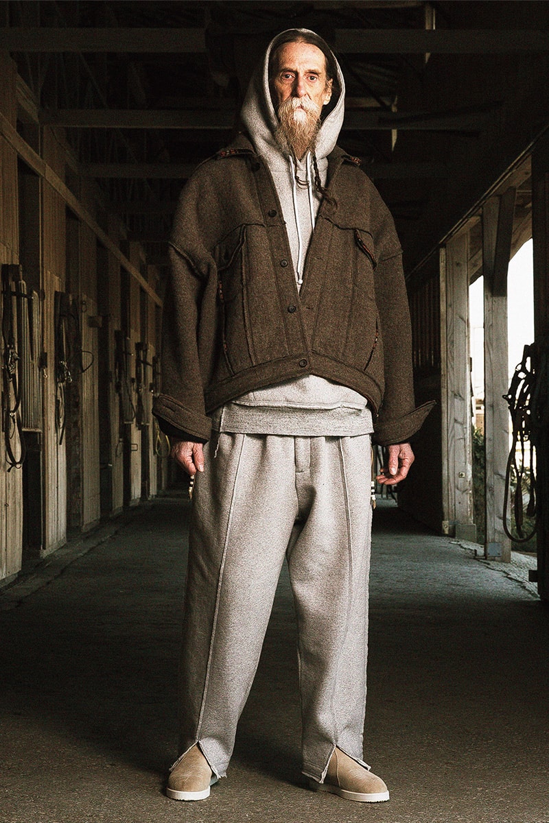 FACCIES Fall/Winter 2019 Collection Lookbook japan japanese americana wild wild west cowboy native american old dude model ponchos sweats outerwear trousers overcoats embroidery 