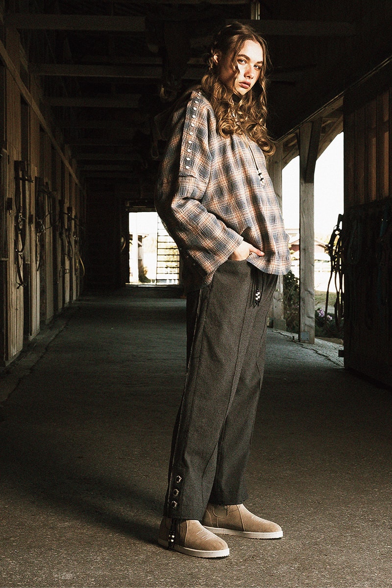 FACCIES Fall/Winter 2019 Collection Lookbook japan japanese americana wild wild west cowboy native american old dude model ponchos sweats outerwear trousers overcoats embroidery 