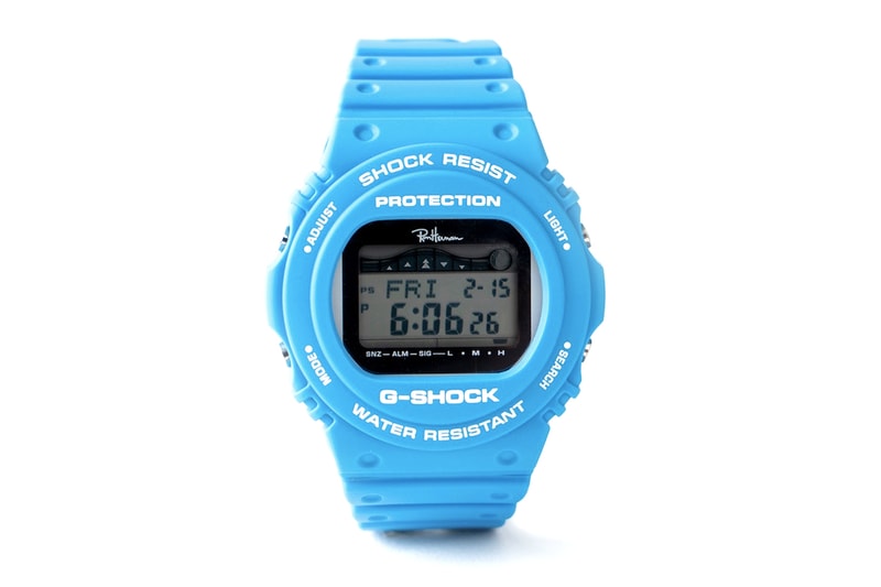 G-Shock Casio GWX-5700CS- 1 JF Ron Herman Japan Cyan Blue Watch Shock Resist Water Resistant Protection Digital Tide Table Graph
