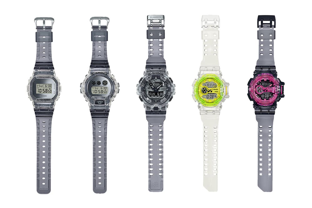 G-SHOCK casio timepiece watch drop release date info buy 90s see through transparent GA-400SK-1A4JF GA-400SK-1A9JF GA-700SK-1AJF DW-6900SK-1JF DW-5600SK-1JF