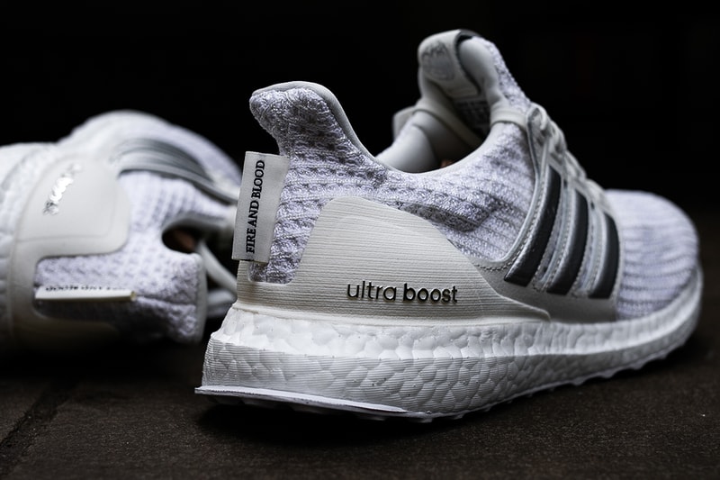 adidas ultraboost game of thrones hbo sneaker collaboration targaryen lannister stark dragon night's watch white walkers king iron throne season 8 what to expect buy win purchase closer look details