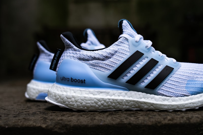 adidas ultraboost game of thrones hbo sneaker collaboration targaryen lannister stark dragon night's watch white walkers king iron throne season 8 what to expect buy win purchase closer look details