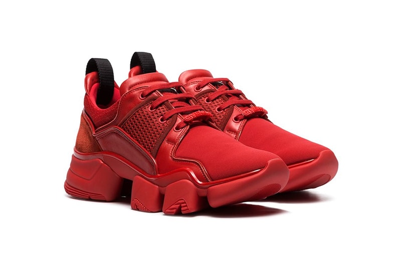 givenchy red jaw neoprene leather sneakers spring 2019  brownsfashion