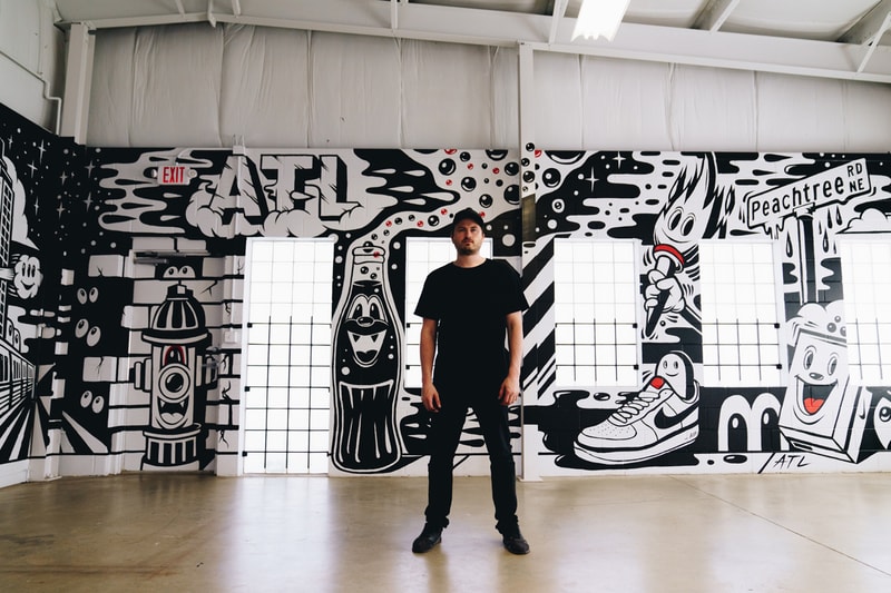 greg mike nike snkrs atlanta mural installation popup 