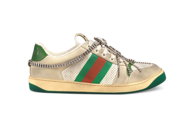 Gucci GG Crystal Chain Screener Sneaker Release | Hypebeast