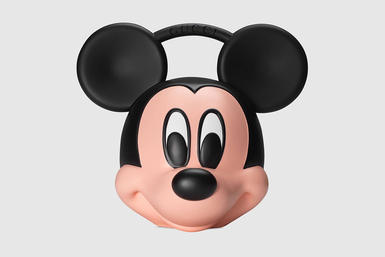 Gucci x Disney Mickey Mouse 3D Printed Plastic Bag case spring summer 2019 release collection runway ss19 paint head