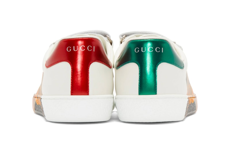 Gucci New Ace Sneakers Release Red Velcro Straps GG Logo Green