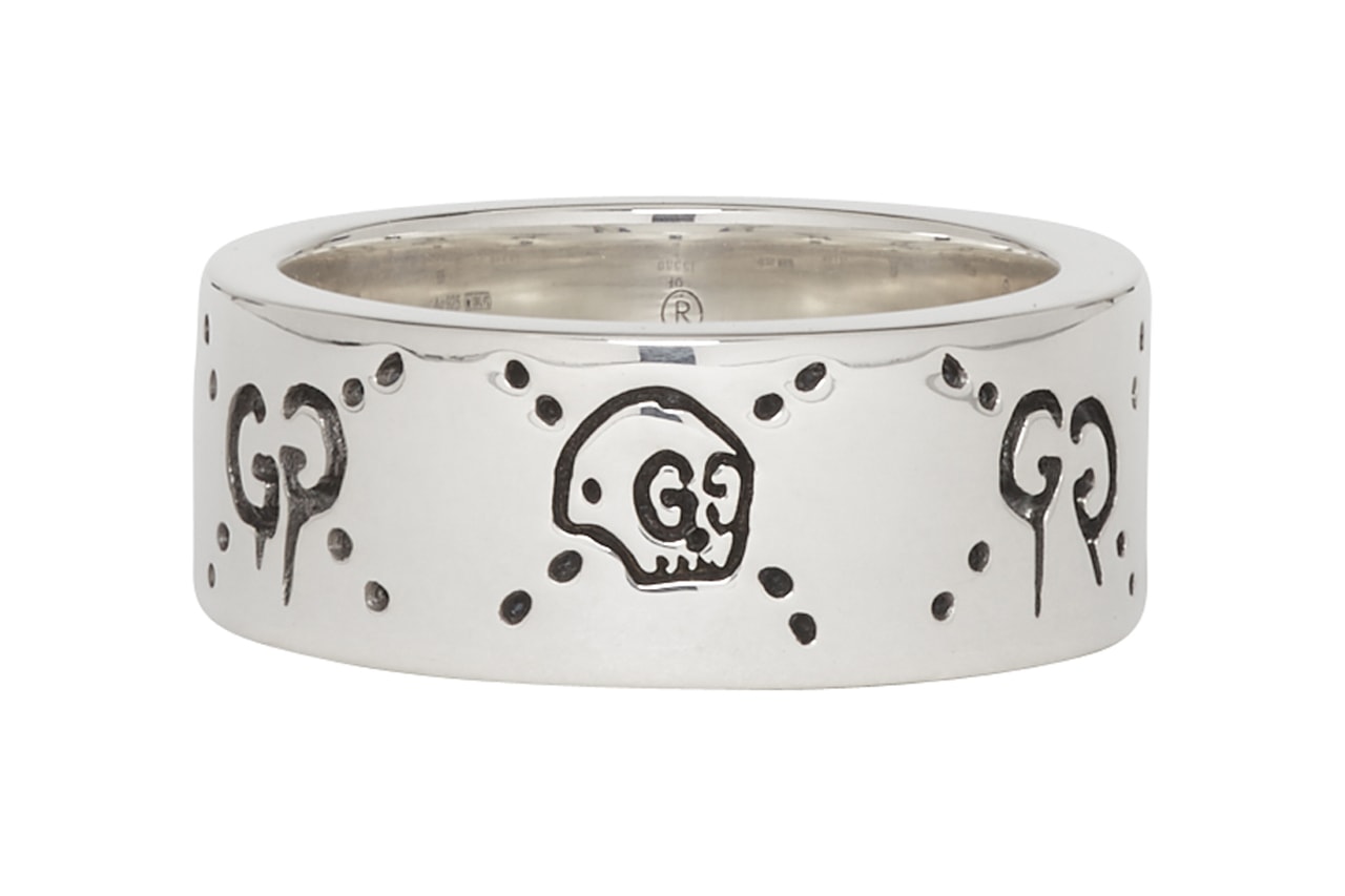 gucci silver ghost ring ssense 